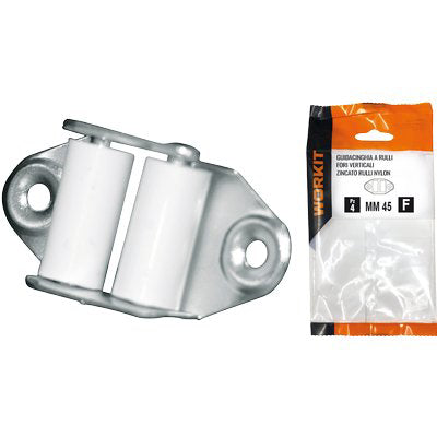 GUIDACINGHIA A RULLI FORI VERTICALI SELF WORKIT - ZINCATO RULLI NYLON H.MM 45 CF=PZ 2