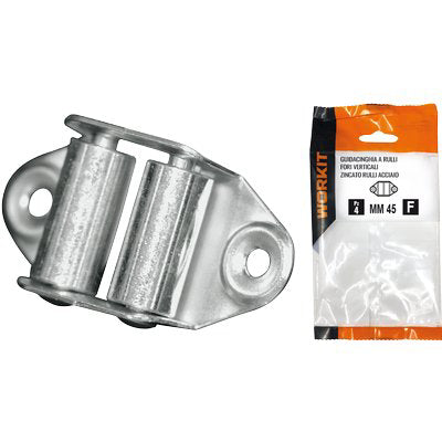 GUIDACINGHIA A RULLI FORI VERTICALI SELF WORKIT - ZINCATO RULLI ACCIAIO H.MM 45 CF=PZ 2
