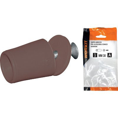 TAPPO ARRESTO SELF WORKIT - X AVVOLGIBILI CONICO MM 30 MARRONE CF=PZ 2