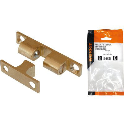 CRICCHETTO A 2 SFERE SPORTELLI SELF WORKIT - OTTONE LUCIDO MM  8X44 CF=PZ 1