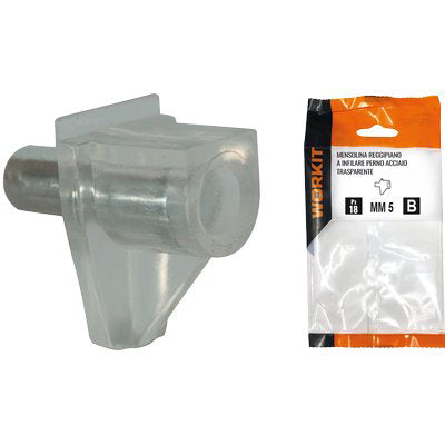 MENSOLINA REGGIPIANO A INFILARE SELF WORKIT - PERNO ACC PVC TRASP D.MM 5 CF=PZ 18