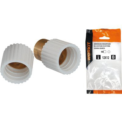 MENSOLINA REGGIPIANO DA AVVITARE SELF WORKIT - OTTONE/GOMMA BIANCA MM 12X12 CF=PZ 10