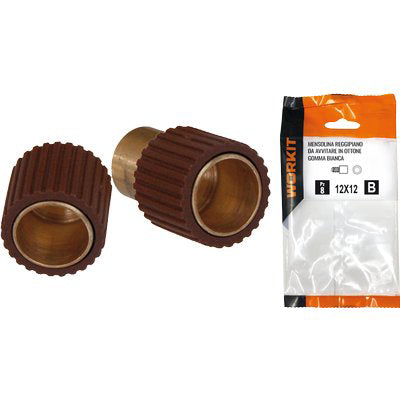 MENSOLINA REGGIPIANO DA AVVITARE SELF WORKIT - OTTONE/GOMMA NOCE MM 12X12 CF=PZ 10