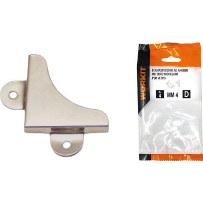 FERMASPECCHIO AD ANGOLO SELF WORKIT - FERRO NICHELATO VETRO MM 8 CF=PZ 4