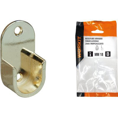REGGITUBO ARMADIO TONDO LATERALE SELF WORKIT - ZAMA OTTONE LUCIDO TUBO MM 18 CF=PZ 2