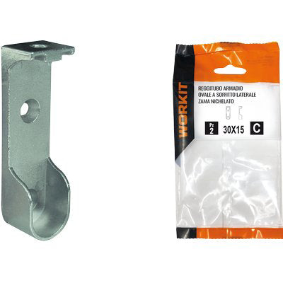 REGGITUBO ARMADIO OVALE A SOFFITTO SELF WORKIT - LATERALE ZAMA NIC TUBO MM 30X15 CF=PZ 2