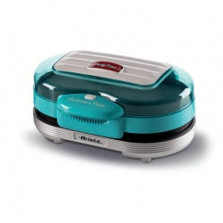 ARIETE HAMBURGER MAKER (CELESTE) (PARTY TIME) (0205/01) - GRIGLIA ELETTRICA DA TAVOLO - DOPPIA PIASTRA - 1200W