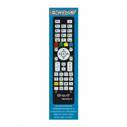 BRAVO TECHNO 3 (92602666) - TELECOMANDO PROGRAMMABILE A 3 BANCHI DI MEMORIA PER TV / VCR / DVD PLAYER / DTT / SKY