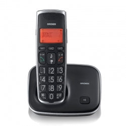 BRONDI BRAVO GOLD 2 (NERO) - TELEFONO CORDLESS SINGOLO - TASTI GRANDI - AUDIO AMPLIFICATO - VIVAVOCE
