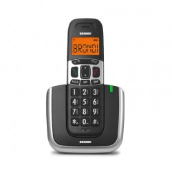 BRONDI BRAVO PLATINUM (NERO) - TELEFONO CORDLESS SINGOLO - TASTI GRANDI - VIVAVOCE