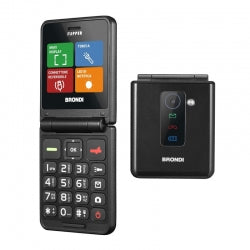 BRONDI FLIPPER (NERO) - TELEFONO CELLULARE - TORCIA - FOTOCAMERA