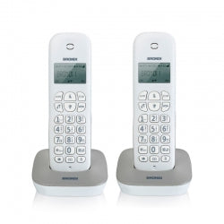 BRONDI GALA TWIN (BIANCO/GRIGIO) - TELEFONO CORDLESS DOPPIO