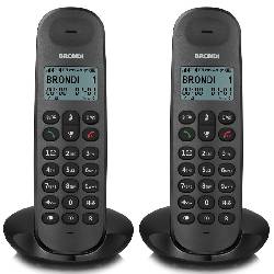 BRONDI LOTUS TWIN (NERO) - TELEFONO CORDLESS DOPPIO