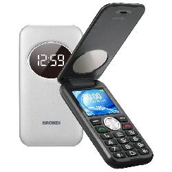 BRONDI WINDOW2 (SILVER METAL) - TELEFONO CELLULARE DISPLAY 2"" - TORCIA