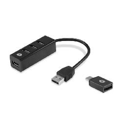 CONCEPTRONIC HUBBIES04B - HUB USB-A 4-PT USB-A 3.0 (ADATT. USB-C INCLUSO)