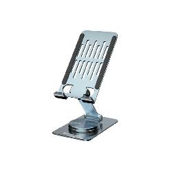 CONCEPTRONIC THANA08G - SUPPORTO CELLULARE IN ALLUMINIO - BASE GIREVOLE - H REGOLABILE