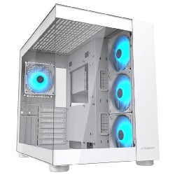 COUGAR FV150 RGB (WHITE) - PC CASE MID TOWER CUBE - PANNELLI TRASPARENTI - VENTOLA RGB 3*120+120mm