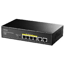 CUDY FS1006P - UNMANAGED SWITCH 6 PT 10/100 MBPS CON 4PT POE