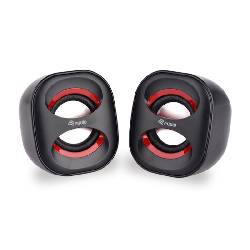EQUIP 245331 - SPEAKER 2.0 - 6W - USB-A POWER - BLACK / RED