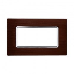 ETTROIT PLACCA IN ALLUMINIO 4 MODULI - SERIE SOLAR - BRONZO (MT86410) Compatibile BTicino Matix