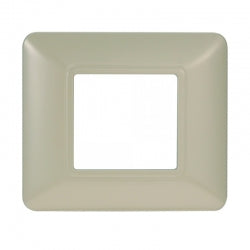 ETTROIT PLACCA IN PLASTICA 2 MODULI - SERIE SOLAR - SABBIA (MT83209) Compatibile BTicino Matix