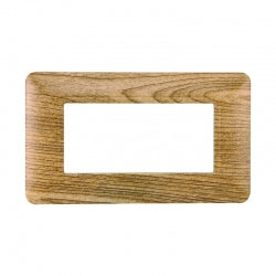 ETTROIT PLACCA IN PLASTICA 4 MODULI - SERIE SOLAR - LEGNO ROVERE (MT83405) Compatibile BTicino Matix