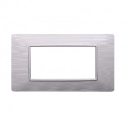 ETTROIT PLACCA IN PLASTICA 4 MODULI - SERIE STARLIGHT - BIANCO SATINATO (EV85401) Compatibile Vimar Plana