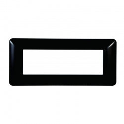 ETTROIT PLACCA IN PLASTICA 6 MODULI - SERIE SOLAR - NERO (MT83602) Compatibile BTicino Matix