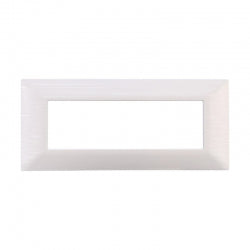 ETTROIT PLACCA IN PLASTICA 7 MODULI - SERIE STARLIGHT - BIANCO SATINATO (EV85601) Compatibile Vimar Plana