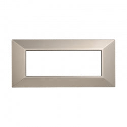 ETTROIT PLACCA PIRAMIDE 6 MODULI - SERIE MOON - TITANIO (AN90608) Compatibile ABB Axolute