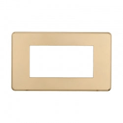 ETTROIT PLACCA SLIM 4 MODULI - SERIE MOON - ORO (AN87411) Compatibile ABB Axolute