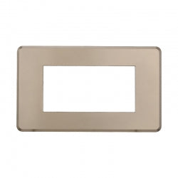 ETTROIT PLACCA SLIM 4 MODULI - SERIE MOON - TITANIO (AN87408) Compatibile ABB Axolute
