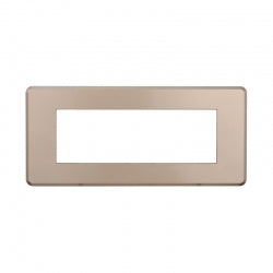 ETTROIT PLACCA SLIM 6 MODULI - SERIE MOON - ACCIAIO BRONZO (AN87610) Compatibile ABB Axolute