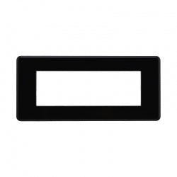 ETTROIT PLACCA SLIM 6 MODULI - SERIE MOON - NERO (AN87602) Compatibile ABB Axolute