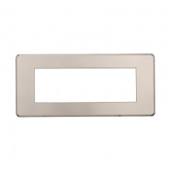 ETTROIT PLACCA SLIM 6 MODULI - SERIE MOON - TITANIO (AN87608) Compatibile ABB Axolute