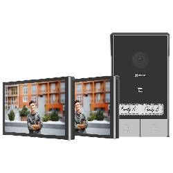 EZVIZ HP7 2-FAMILY KIT - VIDEOCITOFONO BIFAMILIARE - 2 SCHERMI TOUCH 7"" 2K - CONTROLLO REMOTO - RILEVAMENTO MOVIMENTO - AUDIO BIDIREZIONALE - SBLOCCO RFID