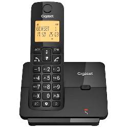 GIGASET ESSENTIAL 300 BLACK - TELEFONO CORDLESS SINGOLO - VIVAVOCE - RUBRICA 60 NUM