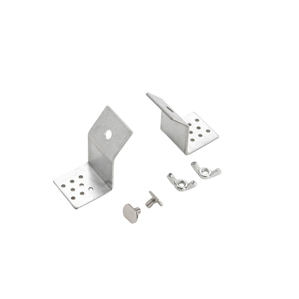 KIT 2PZ STAFFE CON VITI PER PROFILO GASH ALLUMINIO PER FISS. A SOFFITTO