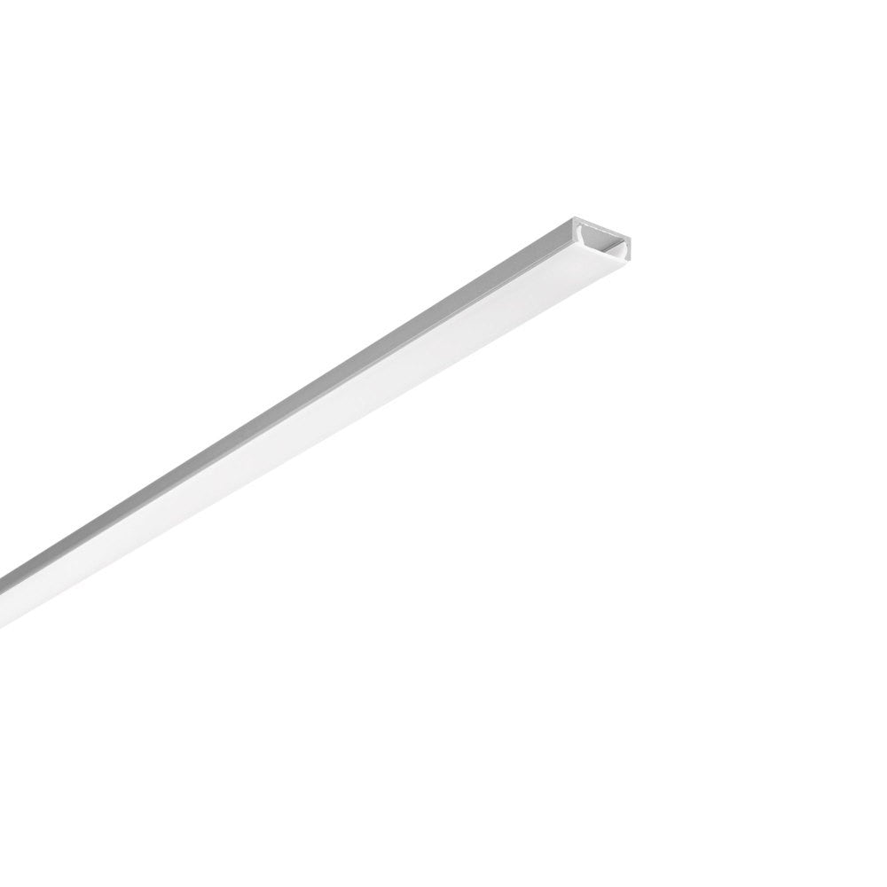 PROFILO MILANO ALLUMINIO/OPALE CON TAPPI E STAFFETTE INCLUSI 100X1,5X0,6CM