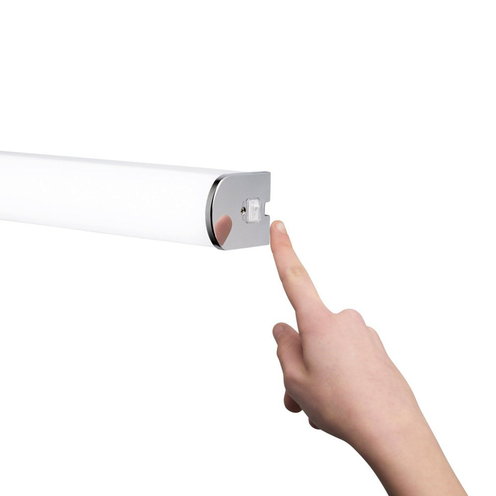 APPLIQUE LED BLASTER BIANCA/CROMO 15W 1720LM 4000K IP44 60X 5,3X5,5CM