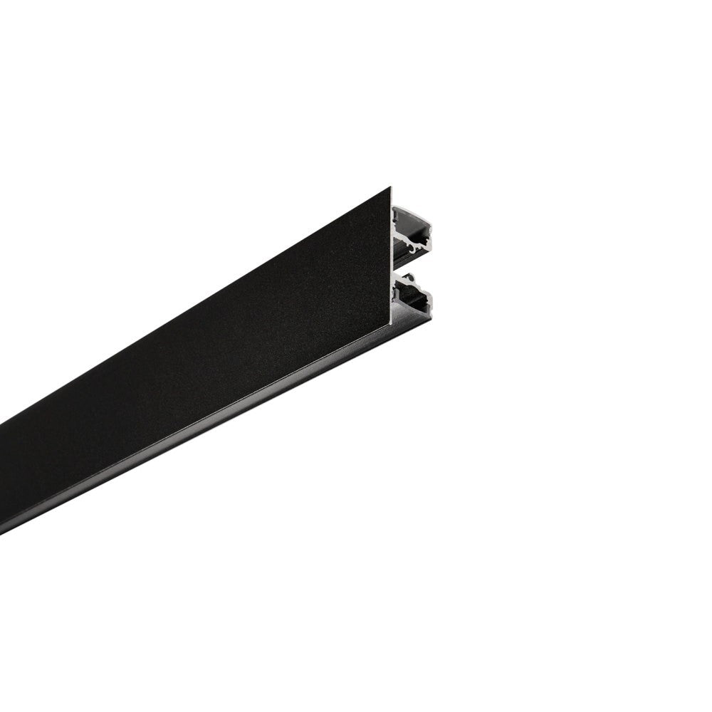 PROFILO DUAL NERO/FUME' CON TAPPI E STAFFETTE INCLUSI 200X1,25X4,9CM