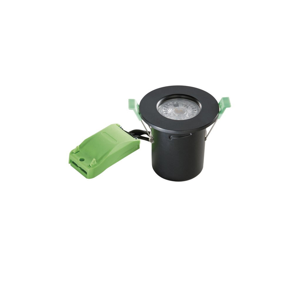 INCASSO DUPLEX NERO IN METALLO IP65 1XGU10 Ф85X104MM CUT OUT Ф65-75MM