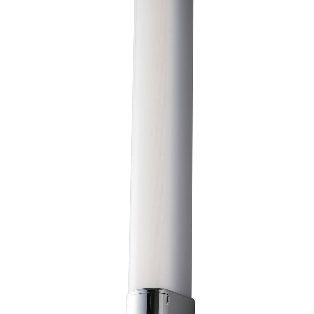 APPLIQUE LED BLASTER BIANCA/CROMO 8W 1000LM 4000K IP44 CON PRESA SCHUKO 49,2X5,9X6,6CM