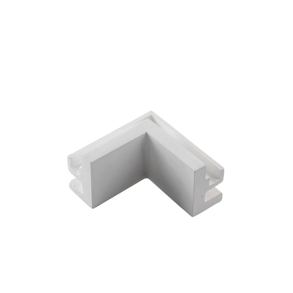 CONNESSIONE ANGOLARE MONO BIANCO PER LED SINGOLO INCLUSO ANIMA E DIFFUSORI 10X6,5CM
