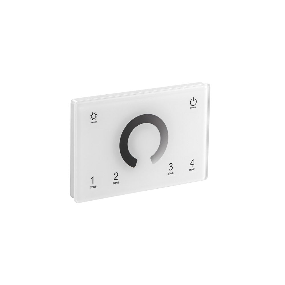 WALLPAD RF 2,4G CONTROLLO DIMMER VARIALUCE 4 ZONE 1 CANALE 230V COLLEGABILE CON DMX512 12X8X3,7CM