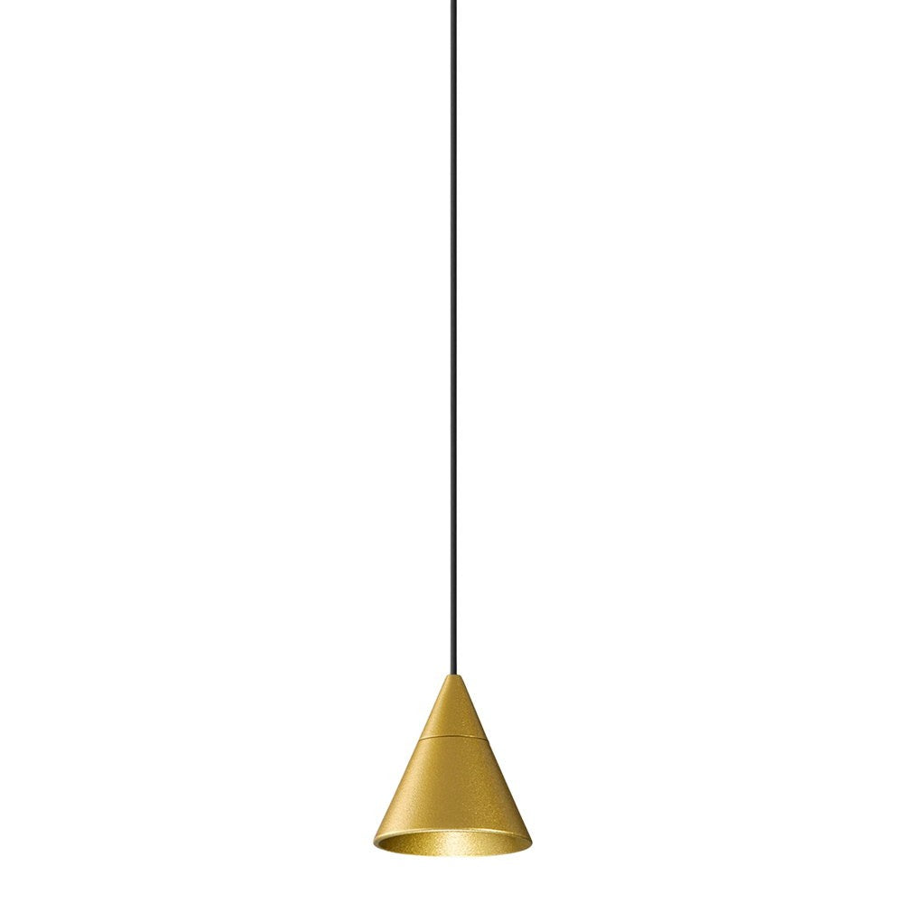 SOSPENSIONE SHIFT KON ORO IN METALLO 48V 5W 3000K Ø70X75MM