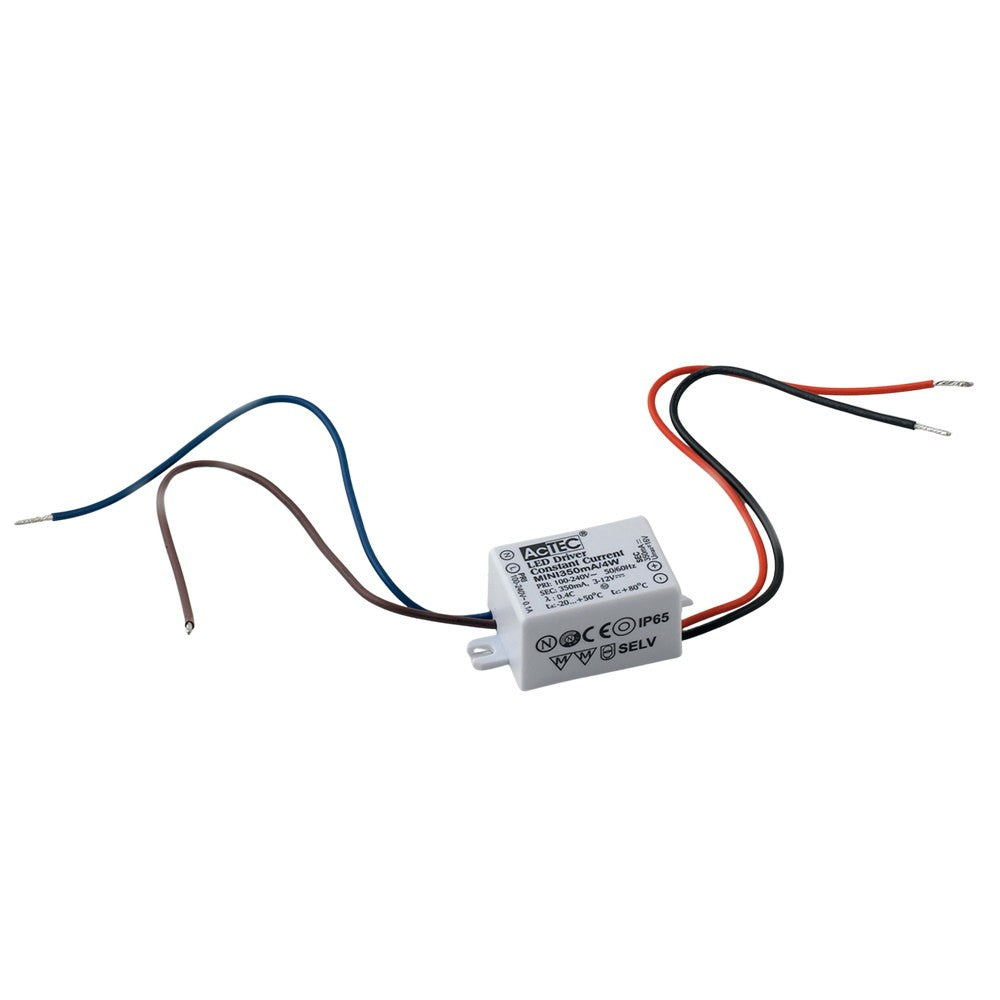MINI DRIVER ACTEC T.COSTANTE OUTPUT DC24V 0,17A 4W INPUT AC100-240V 50-60Hz IP65 3,8X2,7X2,1CM