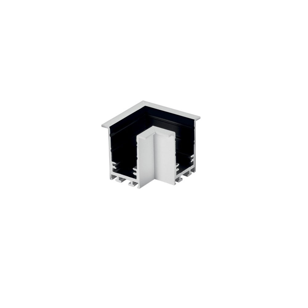 CONNETTORE ANGOLARE BIANCO PER BINARIO A INCASSO DAVINCI 5,1X4,2X3,9CM