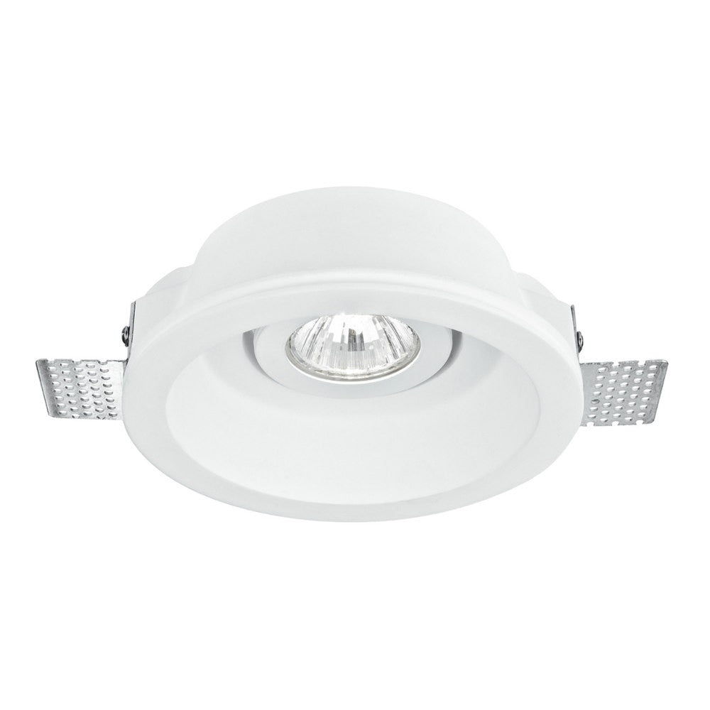 INCASSO MORGANA ORIENTABILE BIANCO TONDO 1XGU10 15,5X6CM
