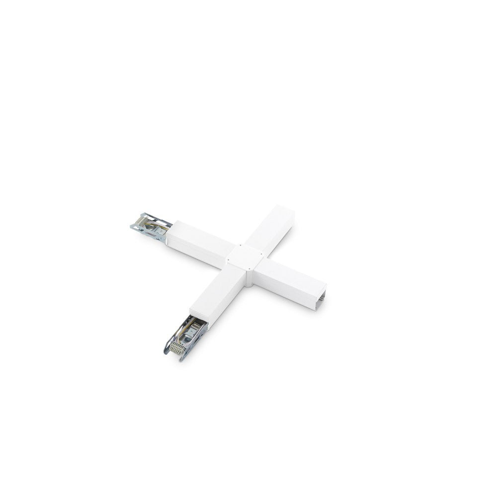 CONNETTORE BIANCO BUSBAR A CROCE CON 7 CAVI 51,4X51,4CM